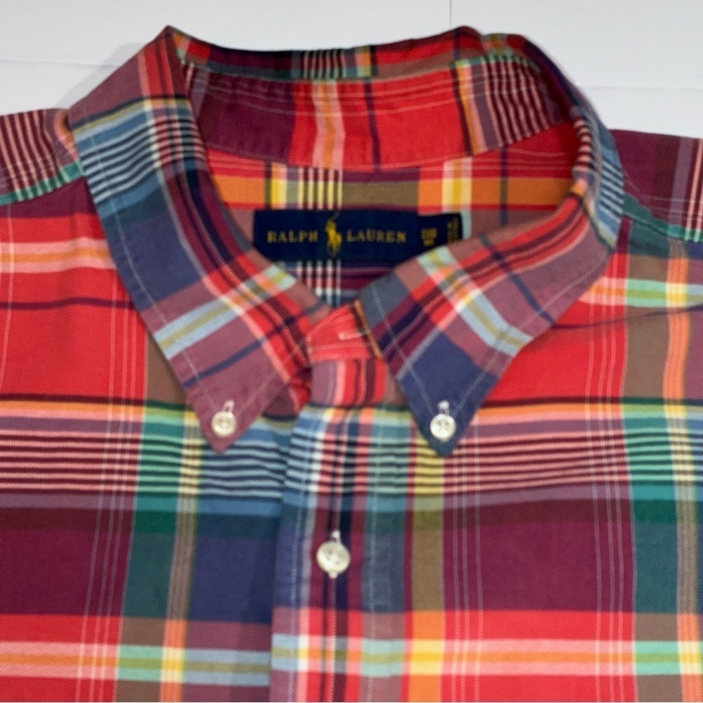 Ralph Lauren Shirt Mens 3XB Big Classic Fit Colorful Plaid LS Button Down